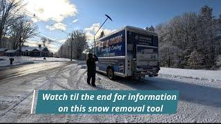 Avalanche! Big Rig Rake Review, Removes Snow from Semi-trailers, Buses, RVs, and Vans.