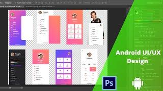 Android UI design tutorial android studio - Photoshop