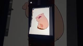 Drawing Waddles from Gravity Falls! #gravityfalls #dipperpines #anime