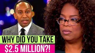 Oprah LIED! She got $2.5 MILLION, Not $1M! Stephen A. Smith Slams Oprah but Ignored Roland Martin!