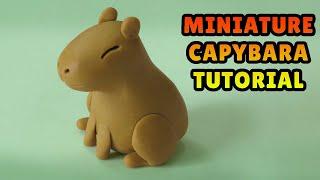 DIY how to make CAPYBARA MINIATURE - Easy Polymer Clay, Fondant Tutorial