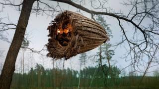 Building a Reed Survival Nest above Water, Bushcraft, Tree Shelter