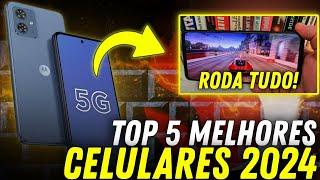 TOP 5 melhores CELULARES para 2024!!! (Samsung, Motorola e Xiaomi)