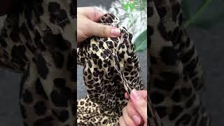 Leopard print wide leg pants for women #fok #wideleg #leopard #tie