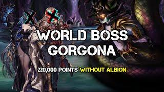 【 Brave Nine 】World Boss Gorgona without using Albion