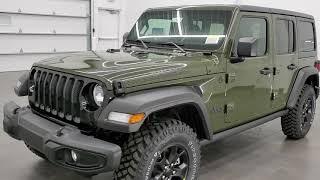 2021 JEEP WRANGLER WILLYS SPORT UNLIMITED HARD TOP SARGE GREEN WRANGLER WALK AROUND IN DEPTH REVIEW