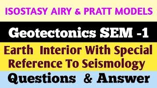 Isostasy Airy & Pratt Models | Earth Interior | Geotectonics | Geography honours | Semester 1