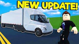 NEW UPDATE! Tesla Semi, New Juggernaut, Live Competitions, and more!  (Roblox Car Crushers 2)