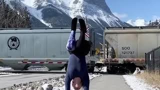 10. Train signal handstand yoga exercises for girls