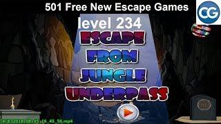 [Walkthrough] 501 Free New Escape Games level 234 - Escape from jungle underpass - Complete Game