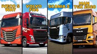 Iveco S way vs Scania S vs Volvo FH4 vs MAN TGX 2020 in Euro truck Simulator 2 | ETS2 Best Truck