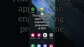 How to apply for an engineering programme at SDU in Denmark⬅️#applytouni #studyineurope