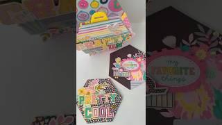 Happy scrappy with the Double Stitched Hexagon die @ScrapDiva29. #scrapdivadesigns #diy