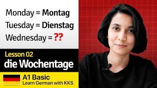 Basic Lesson 02: die Wochentage | Days of the Week | Learn German with KKS