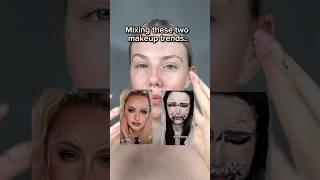MIXING TWO MAKEUP TRENDS  #creativemakeup #makeuptrend