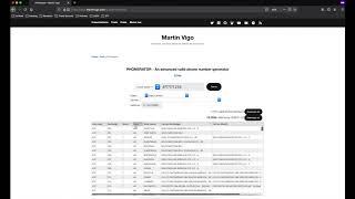 Phonerator, an advanced valid phone number generator - Demo