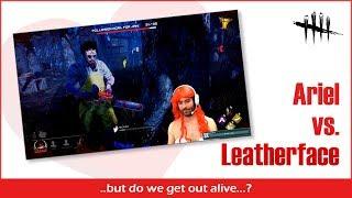 Ariel cosplay vs Leatherface (plus silly dares) | Dead by Daylight gameplay