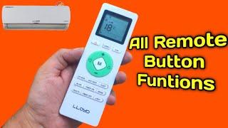 Lloyd Ac Remote Full Features and setting how to use AC Remote