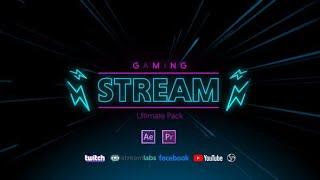 Stream Backgrounds  , Stream Gaming Pack , AE – Premiere Pro Templates , Loop Animations