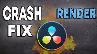 How To Prevent Davinci Resolve From Render Crashing | Crash Fix | Render Crash |  Davinci Resolve 19