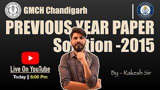 GMCH Chandigarh Nursing Officer 2015 Paper Solution|  Previous Year Questions with Answers #gmch