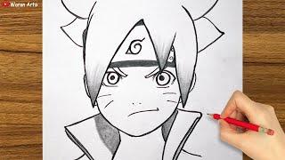 Easy Anime Drawing || How to Draw Boruto step-by-step || Easy Drawing for Beginners