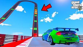 FRANKLIN TRIED VERTICAL U-SHAPE TRACK PARKOUR RAMP CHALLENGE GTA 5 | SHINCHAN and CHOP