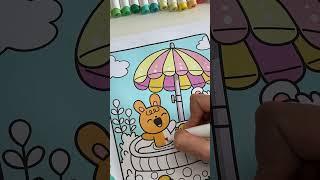 Fun in the water │ „Tiny Town“- A Cute & Easy Coloring Book - Coloring with Ohuhu Markers