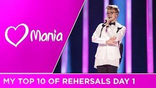 Rehearsal Day 1 - My Top 10 // Eurovision // ESC Mania