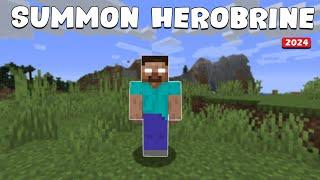 How to Summon HEROBRINE in Minecraft (Bedrock/PE/Java) NO MODS!