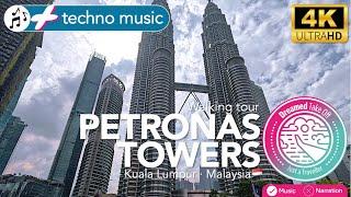 Petronas Towers: The beautiful World's tallest twin towers, Kuala Lumpur, Malaysia . 4K