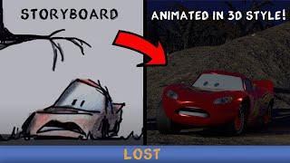 Lost - Cars 1 deleted scene 3d remake | Perdido