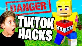 SECRET MINECRAFT TIKTOK HACKS THAT WORK!! Prezley