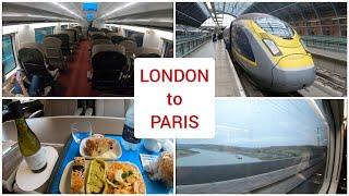 Eurostar London to Paris, via underwater tunnel, First class train trip 4K