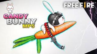 Candy Bunny MP5 Drawing || Freefire Gunskin Drawing || Kaku Arts