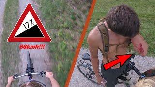 RIDER CRASHES AT 66KMH (41MPH) ON PURE GRAVEL!!! | BIG FAIL | STAY FIXED