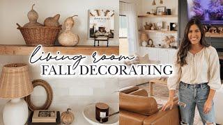 *LIVING ROOM* FALL DECORATE WITH ME | cozy fall decor styling ideas!