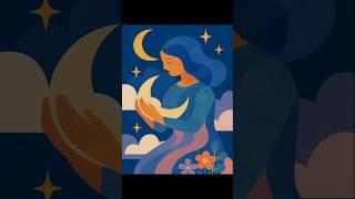  Let the moonlight guide your soul. This celestial digital print brings harmony #art