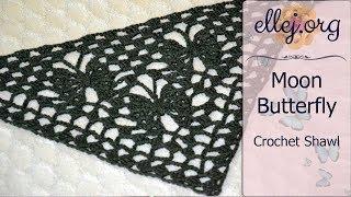 How to Crochet Moon Butterfly Crochet Shawl • Free Step by Step Crochet Tutorial
