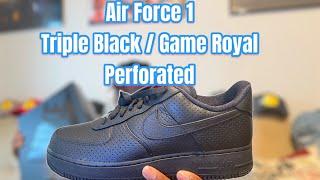 UNDERRATED: AIR FORCE 1 LOW SP TRIPLE BLACK GAME ROYAL #kicks #nike #snkrs #sneakerhead #airjordan