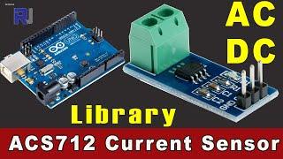 Measuring 5A-30A AC and DC current using Allegro ACS712 with Robojax Library (code added into video)