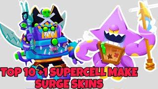 Top 10+1 Supercell Make Surge Skins #supercellmake