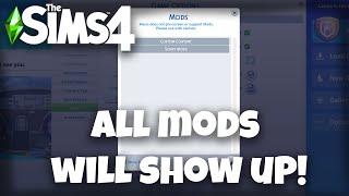 ALL Sims 4 MODS NOT showing up INSTANT fix & ALL mods will show up in game