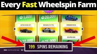 EVERY *FAST* Way to Farm SUPER WHEELSPINS in Forza Horizon 5!