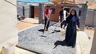 "A journey to beauty: decorating the front of the porch with pleasant pebbles by the Abu family"