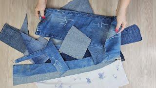 LOOK! What beauty came out of the remains of old jeans! PATCHWORK