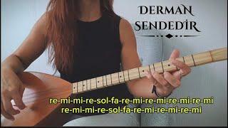 Derman sendedir bağlamada sazda nasıl çalınır kolay nota solfej basit, #video #türkü #müzik #cover