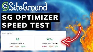 SiteGround SG Optimizer Speed Test for WordPress Website