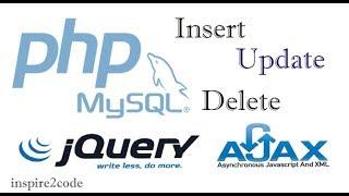 Ajax Crud with JQuery Datatables by using PHP PDO