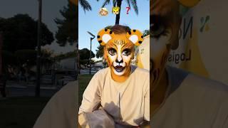 I put on tiger face stickers… and turned into a real tiger!